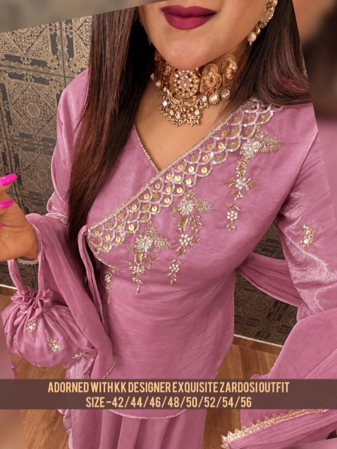 Adorned Zardosi Outfit alternate view