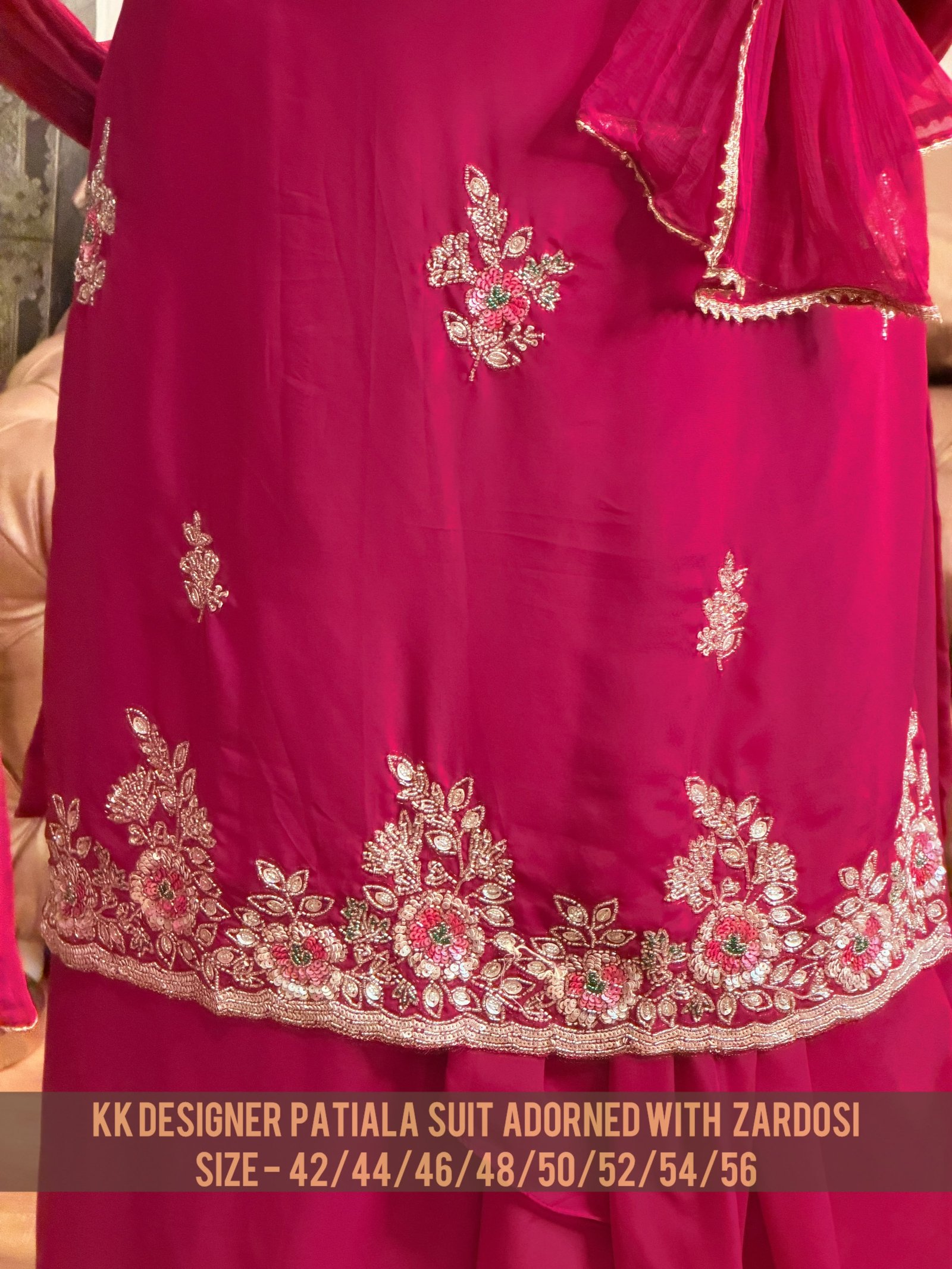 Patiala Suit Adorned With Zardosi alternate view