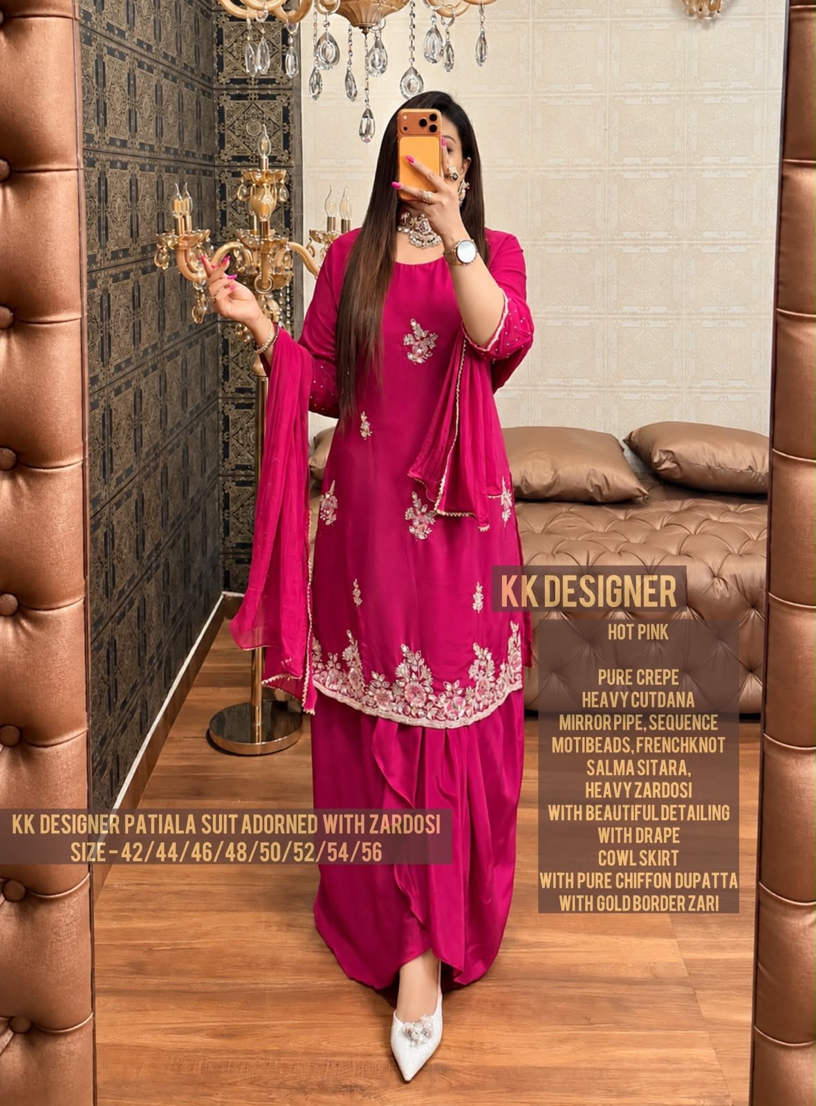 Patiala Suit Adorned With Zardosi thumbnail