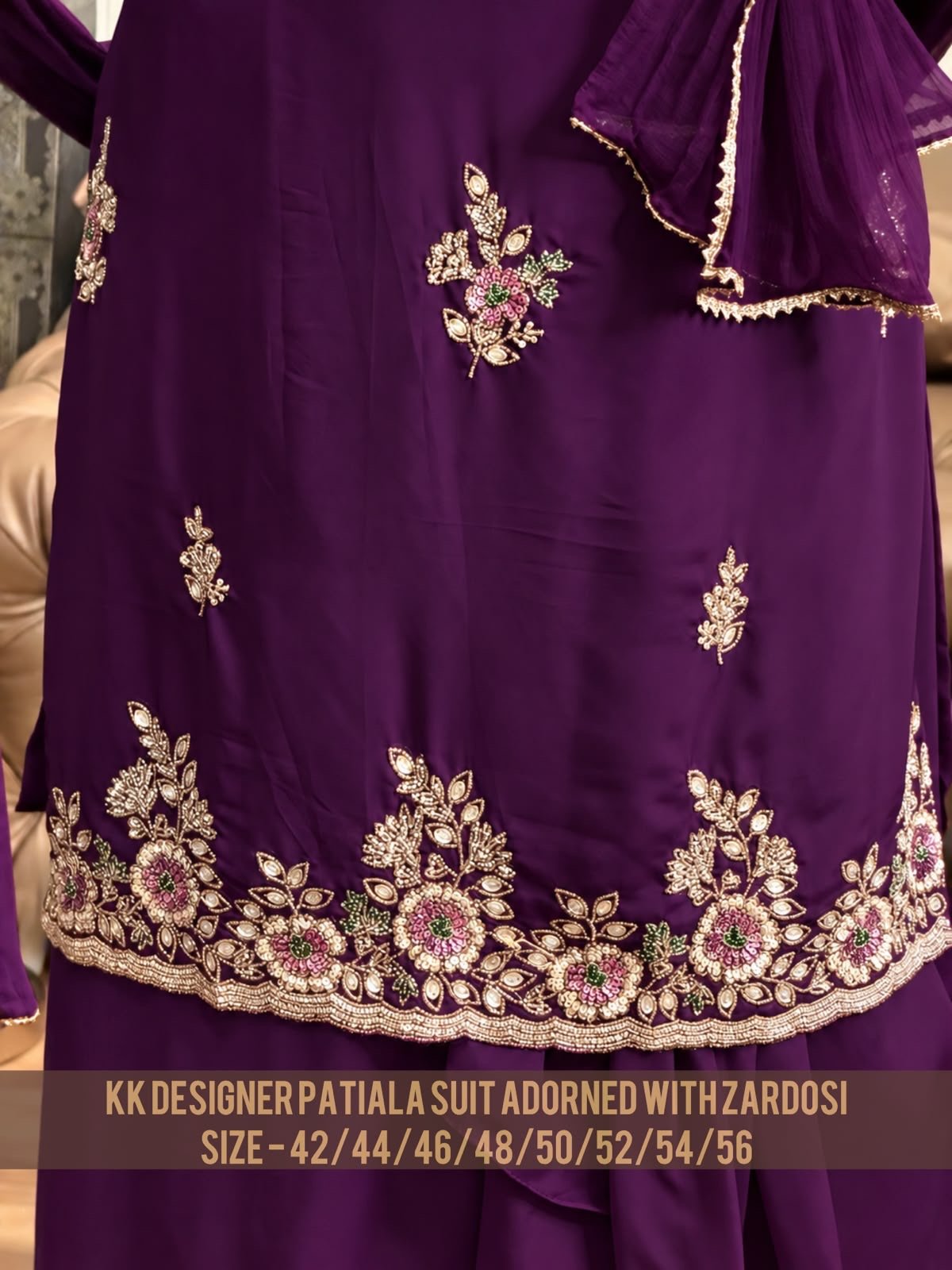 Patiala Suit With Zardosi alternate view