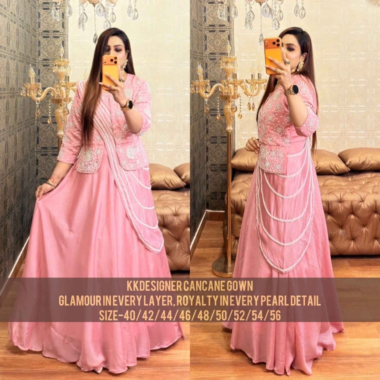 Dispatch Date- 25th October Party Wear Cancan gown thumbnail