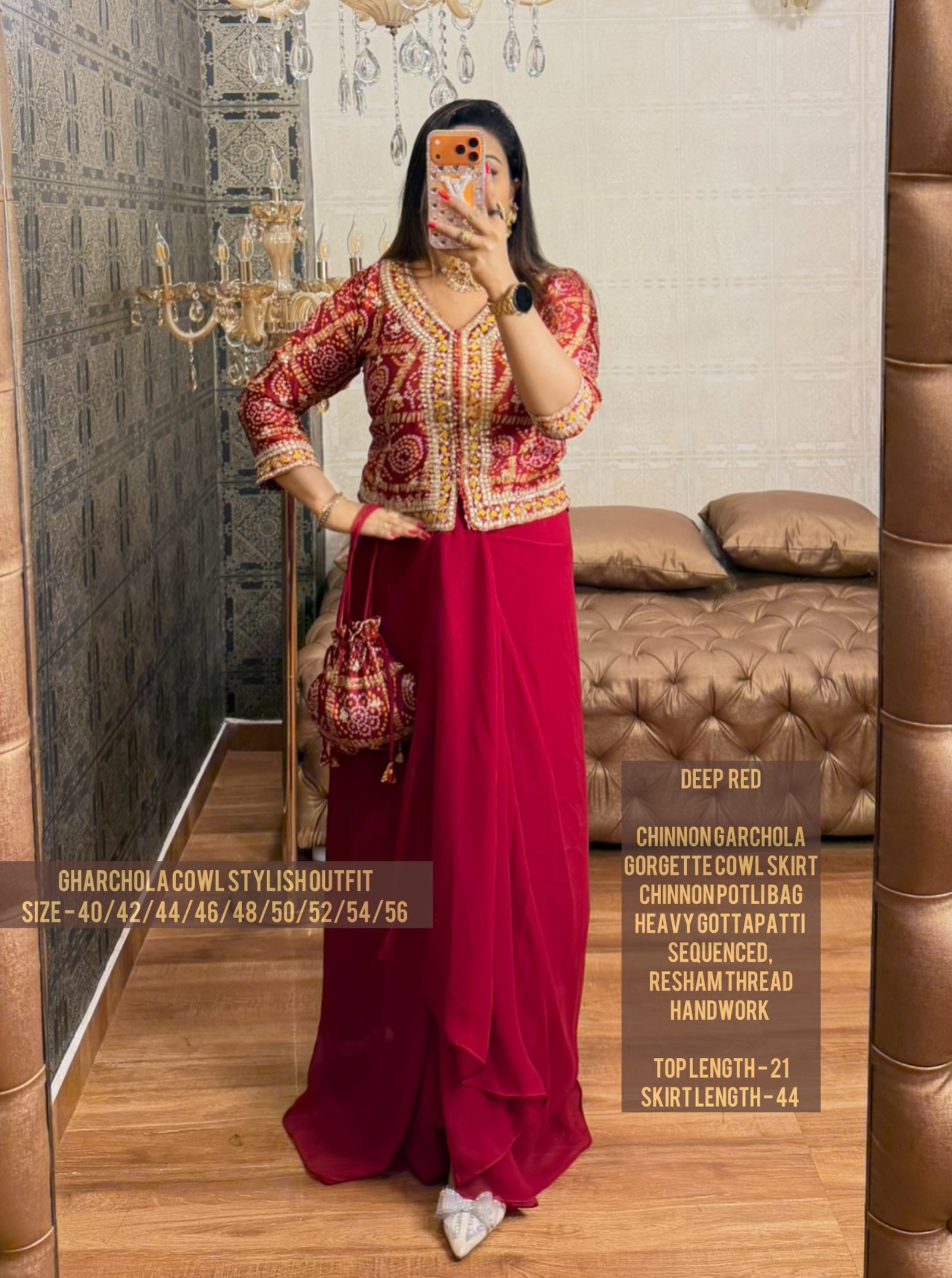 bandhani cowl stylish outfit