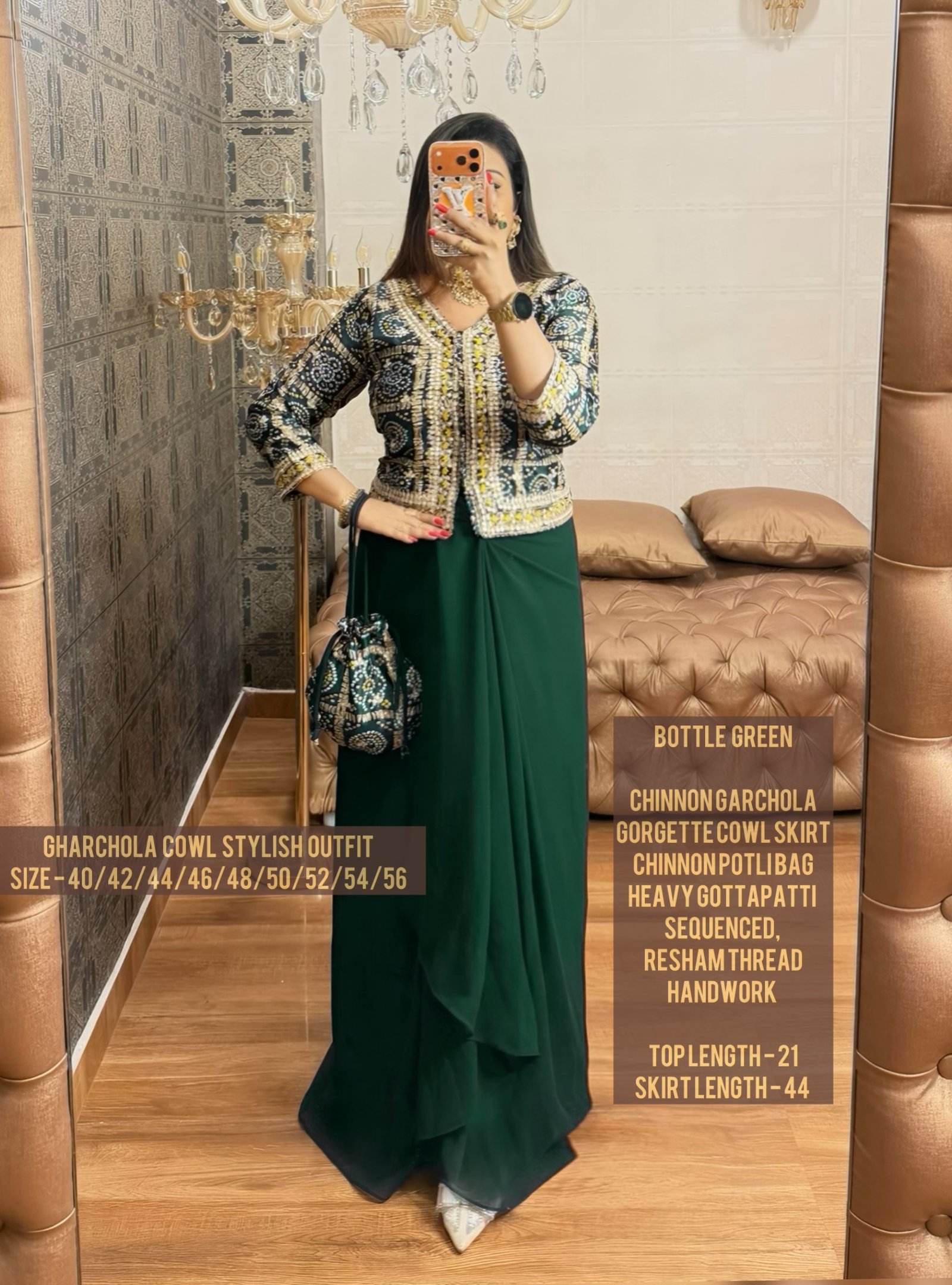 bandhani cowl stylish outfit