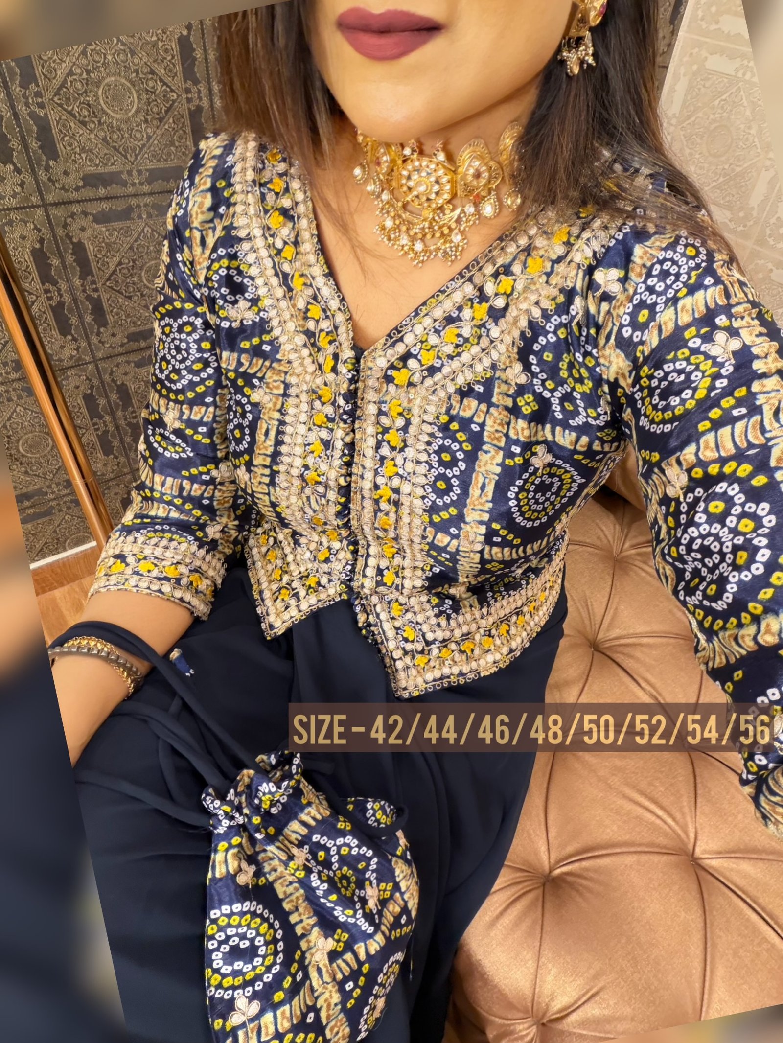 bandhani cowl stylish outfit