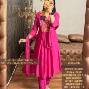 PURE MUL CHANDERI 3PC SET